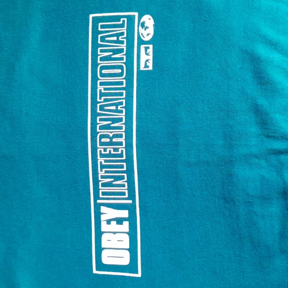 Obey International Worldwide Long Sleeve T-Shirt Size L NWOT🦒60 - Picture 3 of 6